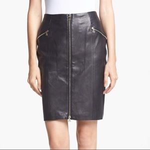 J BRAND Leather Pencil Skirt